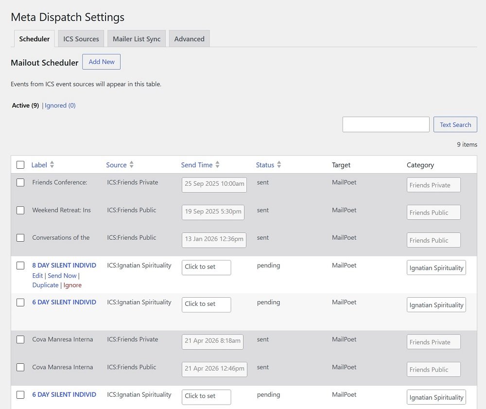 Screenshot Dispatch Scheduler
